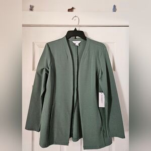 NWT Liz Claiborne Open Front Cardigan M